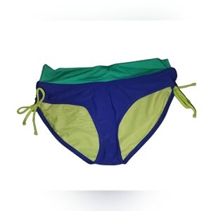 PRANA AILANI BIKINI SWIM BOTTOMS RUCHED TUNNEL SIDE SAIL BLUE​